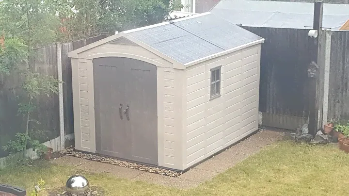 Replacing old shed with Keter Factor 8x11 Plastic Shed (Speed: 64x)
